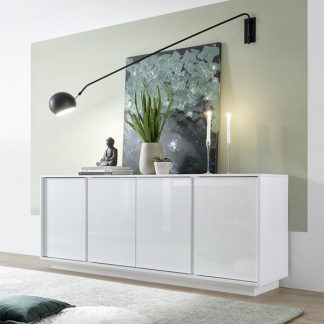 Pure włoska komoda 4d biały wysoki połysk