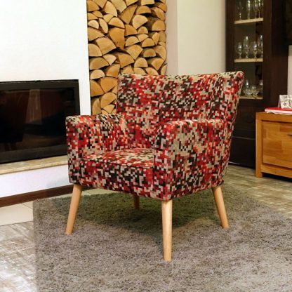 Fotel tapicerowany piksel