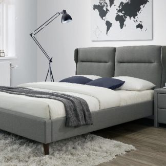 Giulia tapicerowane łóżko 160x200 cm szare