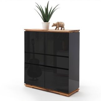 Komoda luminos 4d2s czarny wysoki połysk