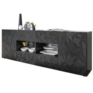 Komoda prestige 2d4s antracyt wysoki połysk