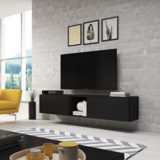 Nowoczesna szafka rtv rock 10 czarny mat