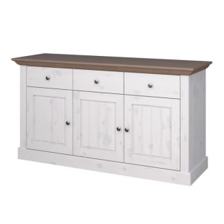 Komoda monaco 3+3 sosna bielona/stone