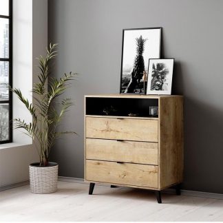 Komoda site 3 szuflady dąb lefkas