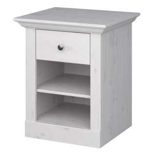 Romantyczna szafka nocna monaco sosna bielona